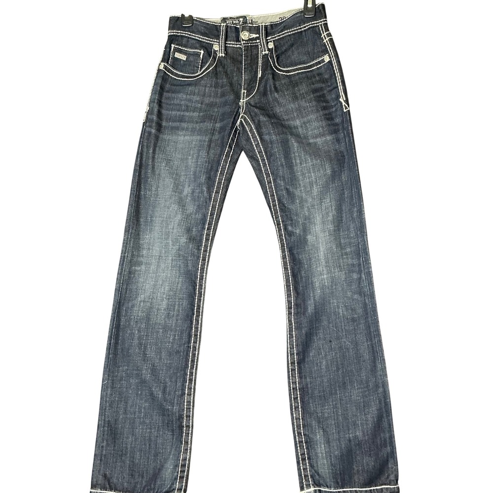 Buckle Black Fit No 7 Low Rise Straight Leg Jeans 28x32 Dark Wash Stretch